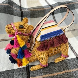 Kate Spade Spice Things Up Camel Rattan Bag